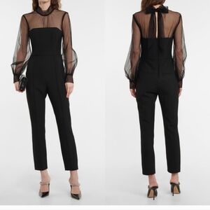 NEW XXS VERONICA BEARD Saluja Swissdot Jumpsuit in Black Illusion Sz 00 US